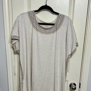 Pure Jill Embroidered Beige Top